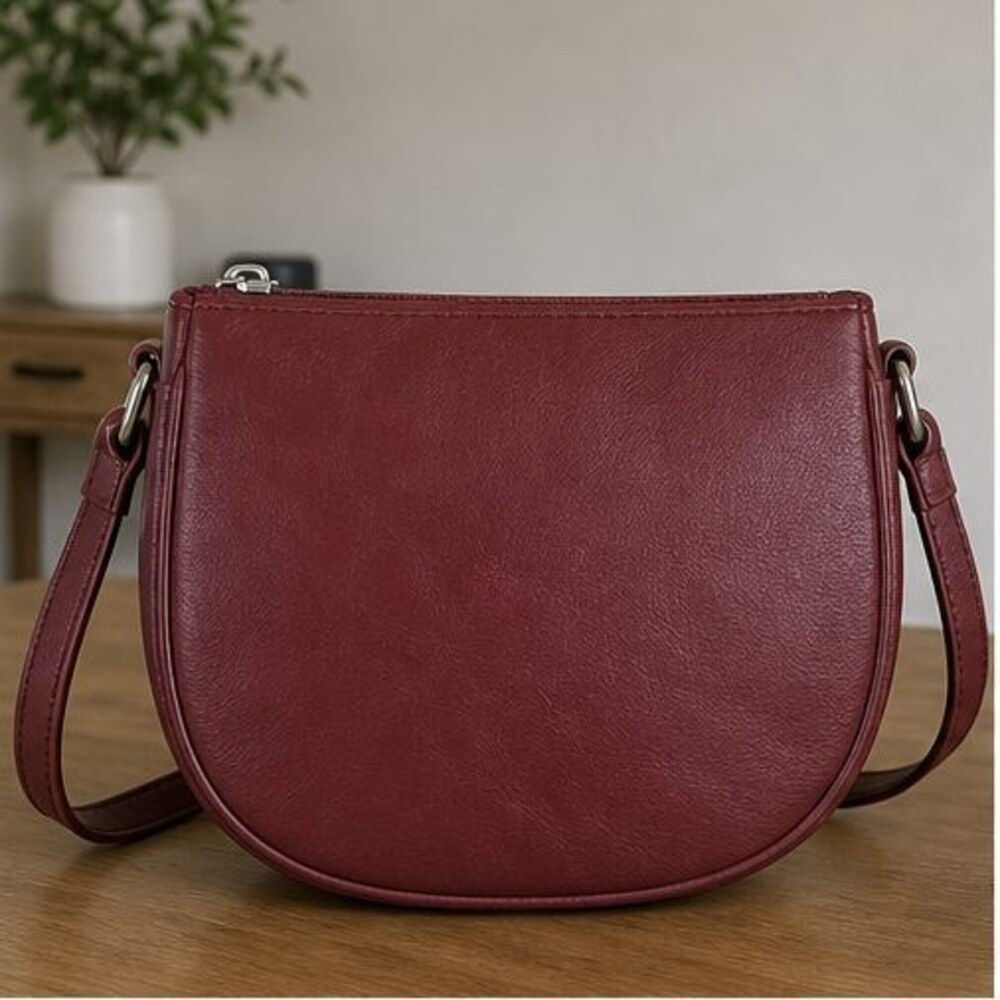 Merlot Faux Leather Bag